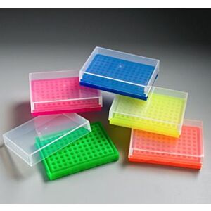 Compact PCR Tube Rack, Mixed Neon Colors, 5/Pack