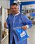 Small Disposable Lab Coat With 3 Pockets, Blue, SMS - Pack of 20